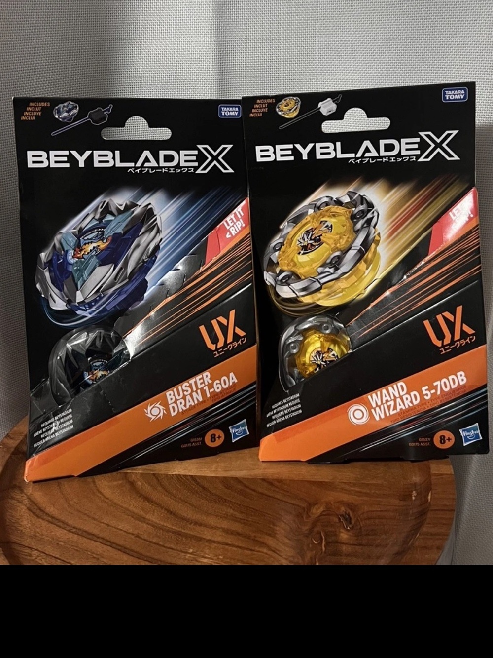 BEYBLADE X UX Wand Wizard 5-70DB (Stamina) & Buster Dran 1-60A (Attack) Lot Of 2
